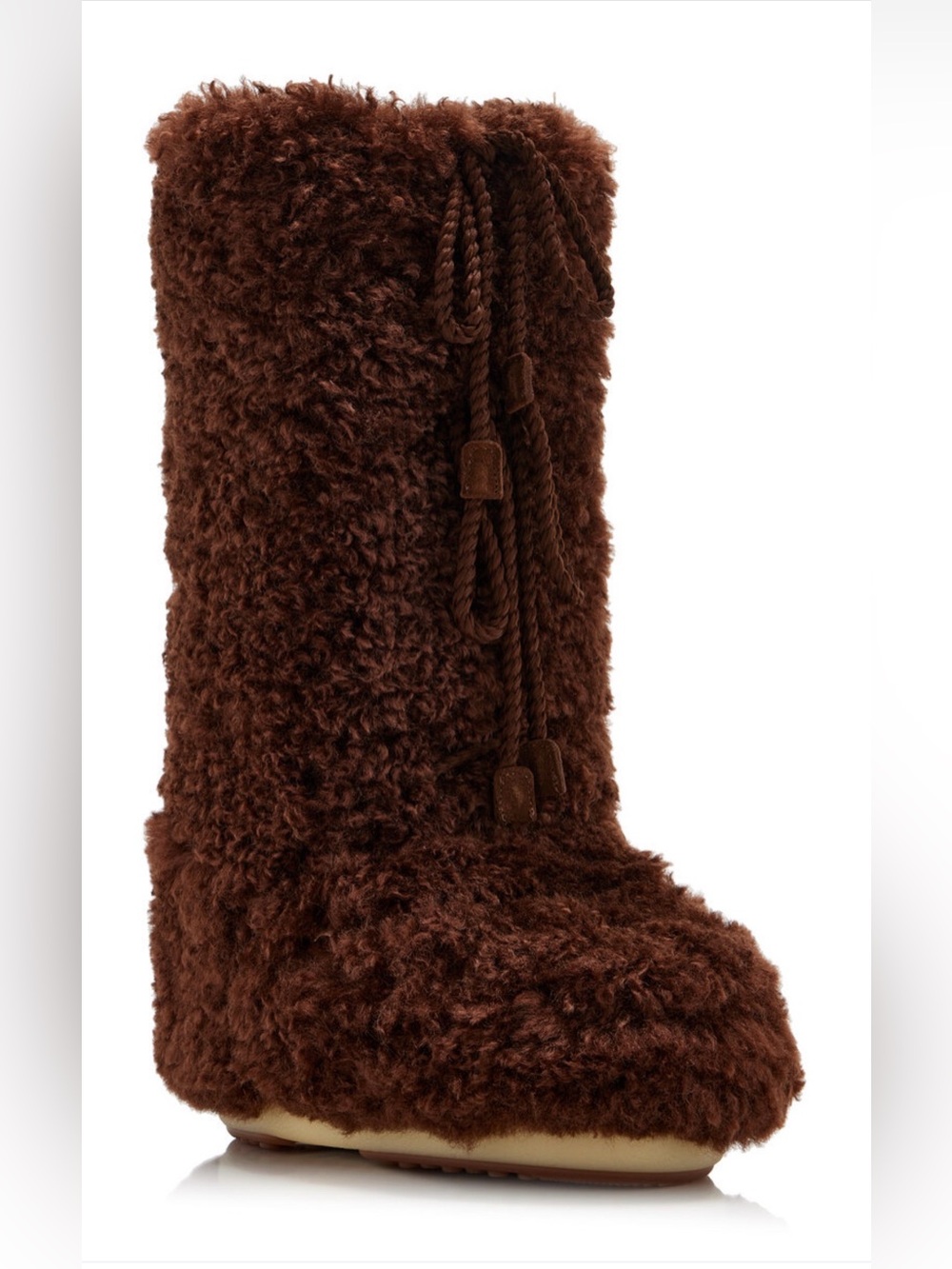 Moon Boot Women's Brown Faux Shearling Winter Boot